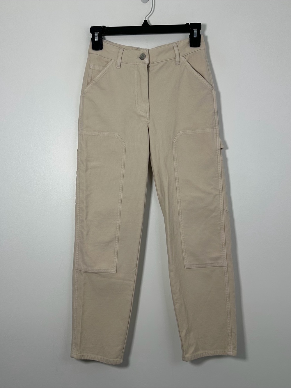 Wilfred Free Aritzia Women’s 00 Beige Carpenter Cargo Utility Pants Straight Leg